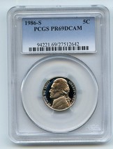 1986-S 5C DC (Proof)  PCGS Jefferson Nickel  20170005 - $12.19