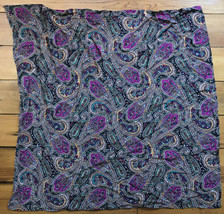 Vintage 80s 90s Sweetbriar Rayon Multicolor Floral Paisley Scarf Wrap Sq... - £15.97 GBP