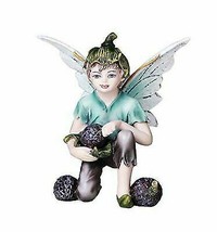 Fairy Garden Flower Boy Fairy with Blue Berries Decorative Mini Garden - £17.42 GBP