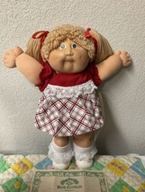 First Edition Vintage Cabbage Patch Kid Girl Freckles Wheat Hair Head Mo... - £200.59 GBP