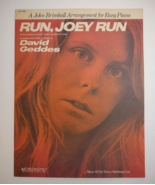Run Joey Run David Geddes John Brimhall Sheet Music 1975 Easy Piano Song... - £13.65 GBP