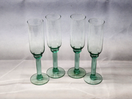 Vintage Yucatan Spanish Style BLOWN CRYSTAL  9&quot; Champagne Flutes - MINT Set Of 4 - $26.52