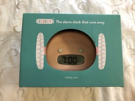 Clocky Alarm Clock on Wheels (Original) | Extra Loud for Heavy Sleeper Pink - £30.77 GBP