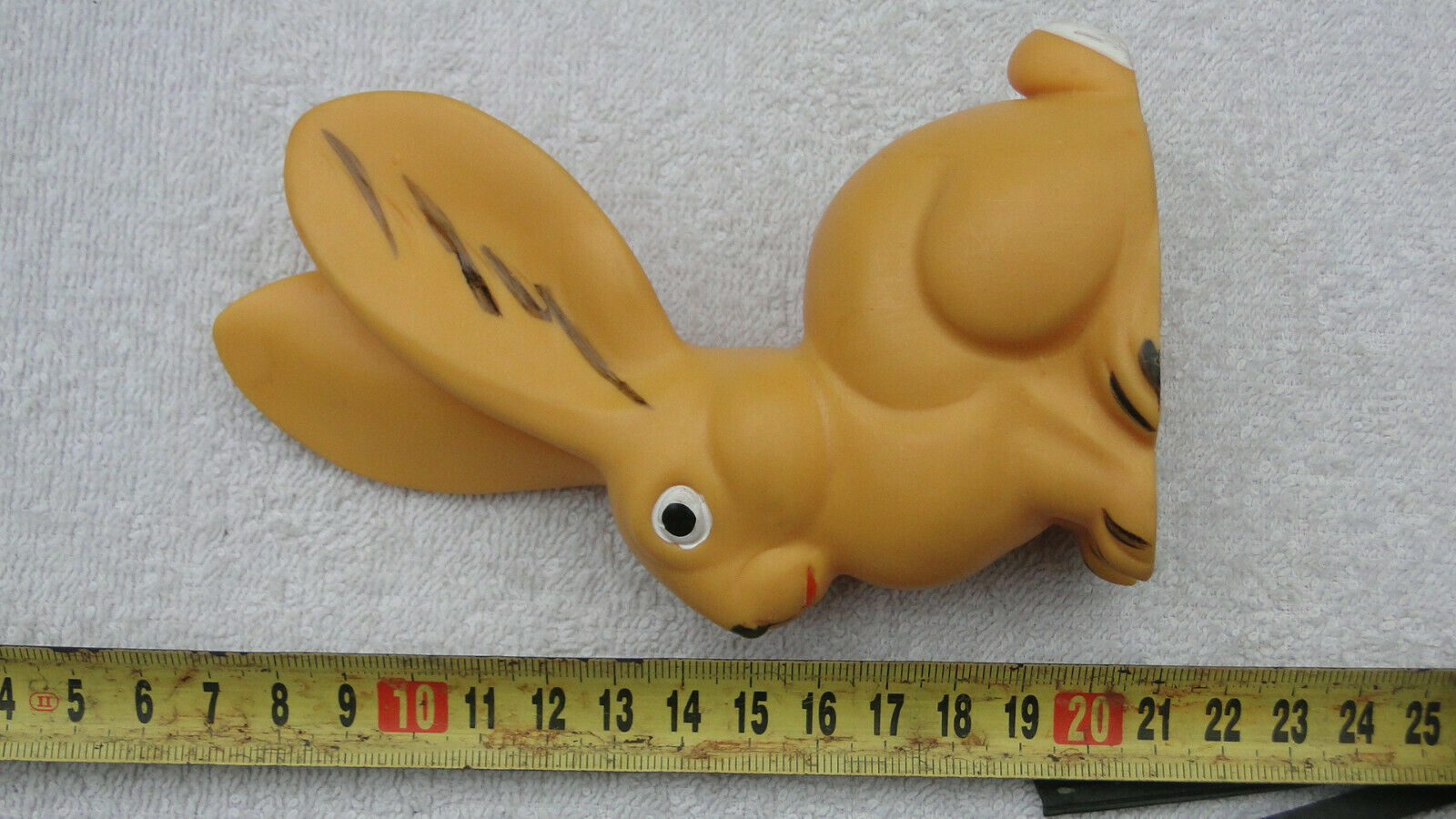Antique USSR Soviet Russian Rubber Squeaker Rabbit Toy About 1970 - $14.84