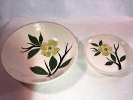 Dixie Dogwood 9 Inch Bowl And 6 Inch Bread Plate Mint - £19.61 GBP