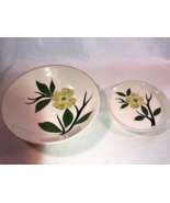 Dixie Dogwood 9 Inch Bowl And 6 Inch Bread Plate Mint - £19.65 GBP