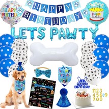 Dog Birthday Party Supplies Dog Birthday Party Decorations Boy With Dog Party Ha - £28.76 GBP