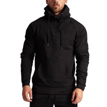 Men&#39;S 1/4 Zip Fashion Pullover Hoodie Athletic Workout Fit Cotton Blend ... - £43.92 GBP