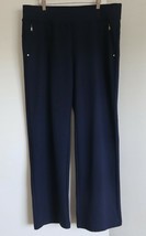 Ralph Lauren Active Women`s Pants XL Navy Blue Cotton Wide Leg L-RL New - £55.81 GBP