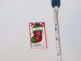 Itsy Bitsy Stocking Ornament name Gina NEW MINI Ganz personalized Christmas gift - £5.66 GBP
