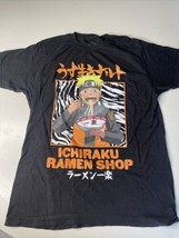 Naruto Shippuden Collection Men&#39;s Sz L Ichiraku Ramen Shop Black Graphic T Shirt - £7.08 GBP