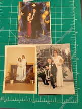 Found Photograph Color Prom Couples Original Vintage Lot Of 3 1970s 1990s - £11.20 GBP