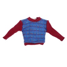 Vintage 1985 Barbie Ken Twice As Nice Fashions Blue Sweater Red Sleeves 2308 - £6.38 GBP