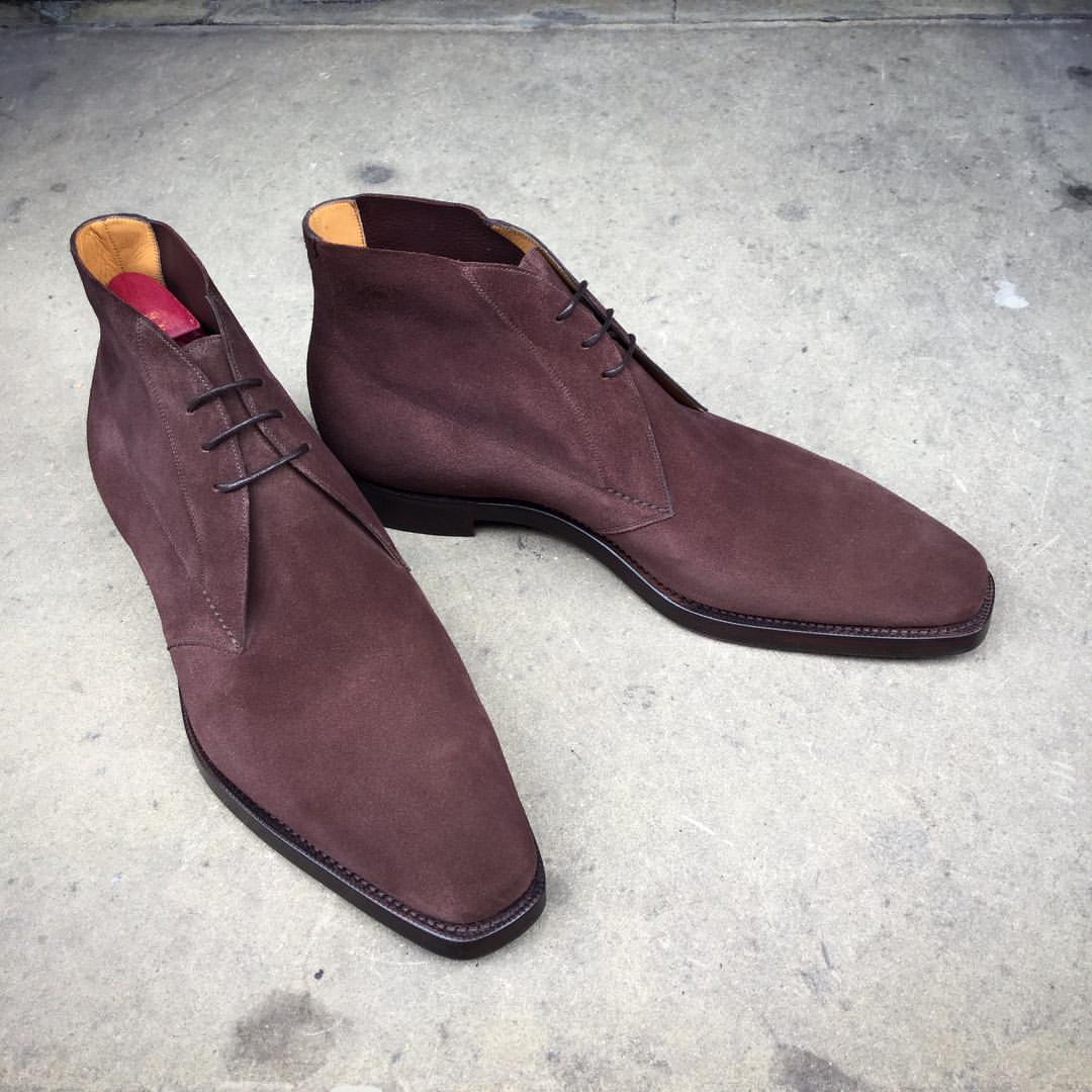New Hand Stitched Custom made Chukka Boots, men Handmade Luxe Suede Chukka shoe