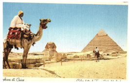 Color Foto by Trans World Airlines Sphinx at Cairo Airline Postcard - £7.77 GBP