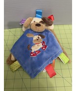 Taggies Mary Meyer Puppy Dog Lovey Baby Security Blanket Satin Embroidered - £11.76 GBP