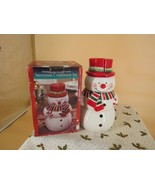 NIB Hand Painted Earthenware Snowman Condiment Set 5pc - £14.51 GBP