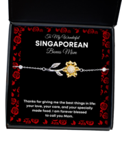 Bracelet Present For Singaporean Bonus Mom - To My Wonderful Bonus Mom -  - $49.95