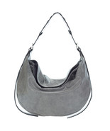 Gianni Chiarini Italian Made Coated Metallic Silver Canvas &amp; Leather Hob... - $6,403.29 MXN