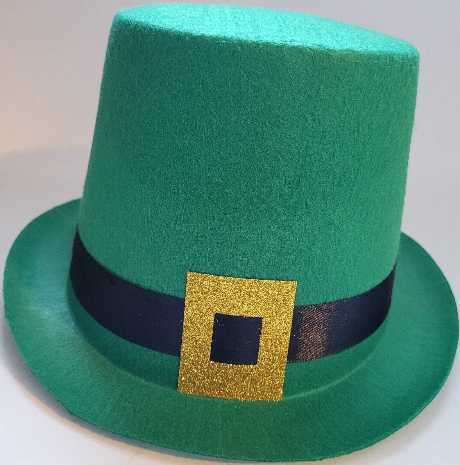 St. Patrick’s Day Leprechaun Large Green Felt Top Hats Lucky Charm Gold ... - $3.95