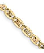 REAL 14K 18 inch 2.75mm Tri-color Pavé Valentino with Lobster Clasp Chain - $1,344.43 CAD