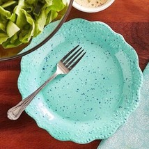 The Pioneer Woman Juliette Melamine Casual Salad Plate Teal 8.7" Set of 8 New - £44.70 GBP