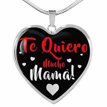 Express Your Love Gifts Spanish Mother Gift Necklace Engraved 18k Gold Heart Pen - £55.22 GBP