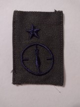 WW2 MASTER HORIZONTAL BOMBER SLEEVE INSIGNIA - BLUE ON GREEN WOOL ORIGINAL - $9.00