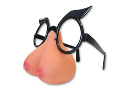 Boobie Nose Plastic Glasses Novelty Bachelor Guys Night Birthday Gag Gif... - $24.99