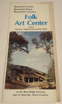 Vintage Folk Art Center Brochure Asheville North Carolina BRO11 - £5.33 GBP