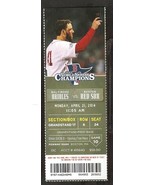 Baltimore Orioles Boston Red Sox 2014 Ticket Mike Napoli David Ross HR - £2.34 GBP