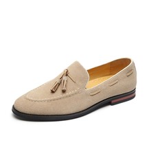 Suede Leather Men Loafer Shoes Fashion Male Boat Shoes Casual Shoes Man Party We - £58.87 GBP