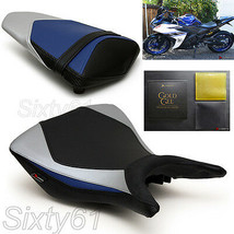 Yamaha R3 Seat Covers with Gel 2015-2020 2021 2022 Front Rear Luimoto Blue Black - £258.57 GBP