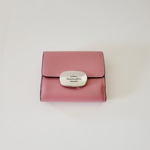 Coach CP254 Leather Eliza Small Wallet Trifold True Pink Clutch - $83.41