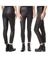 NWT Rag &amp; Bone Chatel LEATHER Leggings Pants Black sz 2 - €316,84 EUR