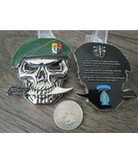 US Army Special Forces Group Creed Green Berets 3rd SFG (A) Skull Challe... - $28.22 CAD