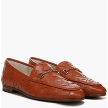 Sam Edelman Loraine Woven Leather Flat Loafer, Canyon Orange Brown, Size 8.5 NWT - £65.46 GBP