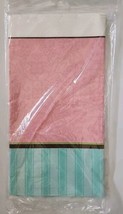 Amscan Something Blue Tablecover 54&quot; X 102&quot; Pink Blue Rectangular Bridal... - £3.80 GBP