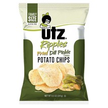 Utz Ripples Fried Dill Pickle Flavored Potato Chips, 7.75 oz. Family Size Bags - $30.64+