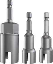 3 Pack 1/4&quot; Hex Shank，Power Wing Nut Driver Set,Slot Wing nuts Drill Bit Socket - £28.54 GBP