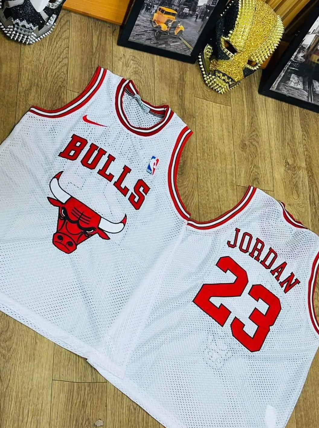 X2 Chicago Bulls Jersey with Jordan 23 Printing(white+ free black)/FREE SHIPPING