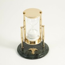 Bey-Berk D824M Medical, Green Marble 30 Minute Sand Timer with Brass Accents - £70.66 GBP