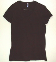 Womens Bella Brown Cap Sleeve V Neck Top Size XXL - $5.95