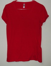 Womens Bella Red Cap Sleeve V Neck Top Size XXL - $6.95