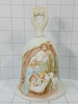 Vintage HOMCO Beautiful Nativity Bell 3D Raised Images Christmas Decor 6&quot;  #80 - £6.28 GBP