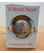 Vintage 1983 Schmid A Bear&#39;s Noel Paddington Glass Ball Ornament in Orig... - $12.18 CAD