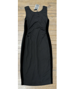 Emporio Armani Sleeveless Black Midi Dress w/ Velvet Sides NWT $1298 - S... - £183.53 GBP