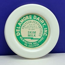 Dairy milk bottle cap farm advertising vintage label Delamore skim Wimin... - £6.29 GBP