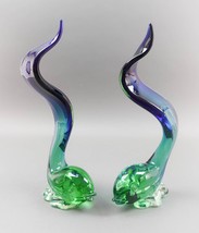 Archimede Seguso Murano Italy Vintage Rare Sommerso Art Glass Fish Sculpture Set - £1,452.86 GBP