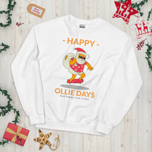 Skateboarding Holiday Design Unisex Sweatshirt Happy Ollie Days - £17.80 GBP+